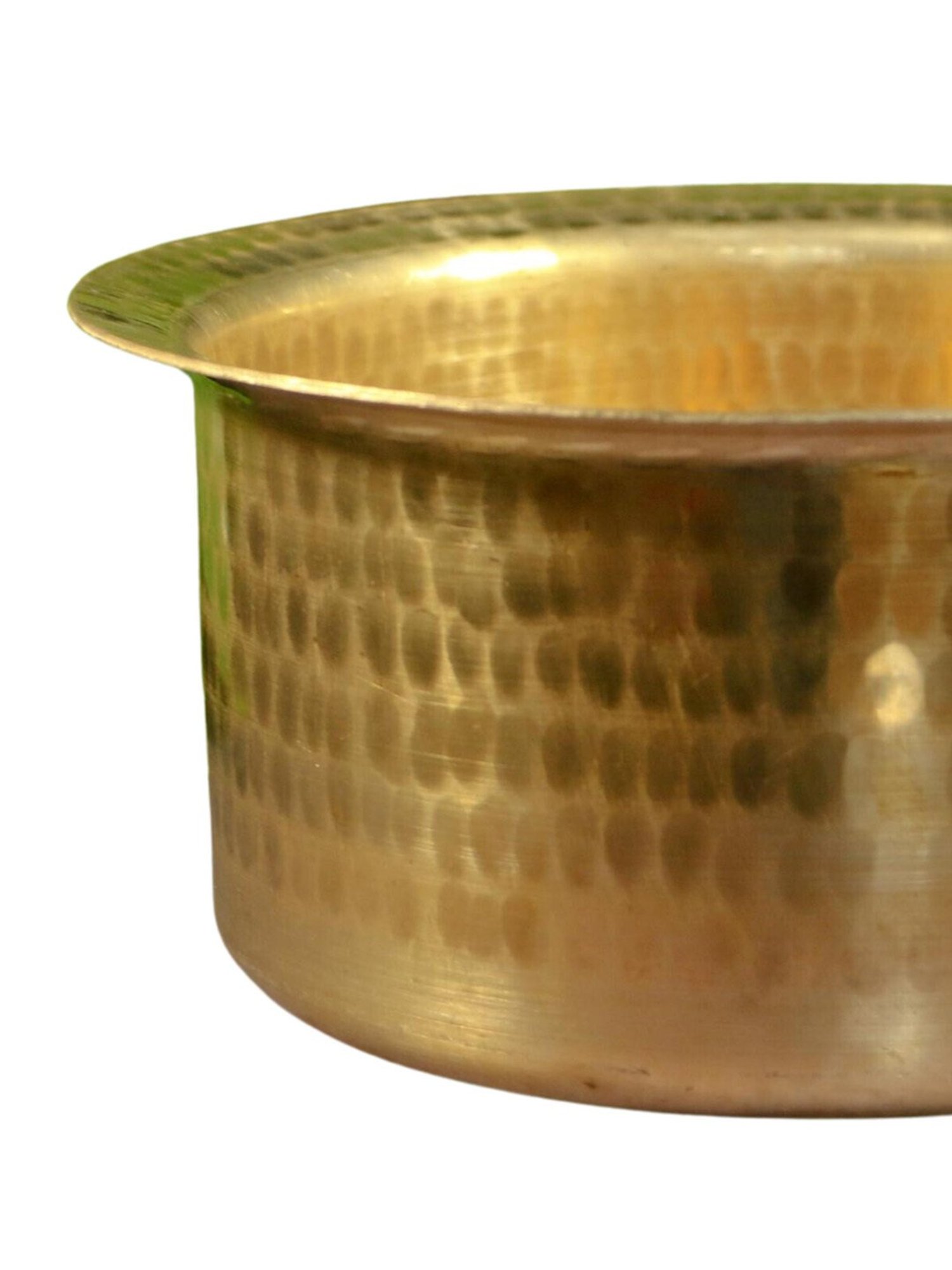 Ambi Beautiful Pure Brass Traditional Hammered Patila - 3 Lts