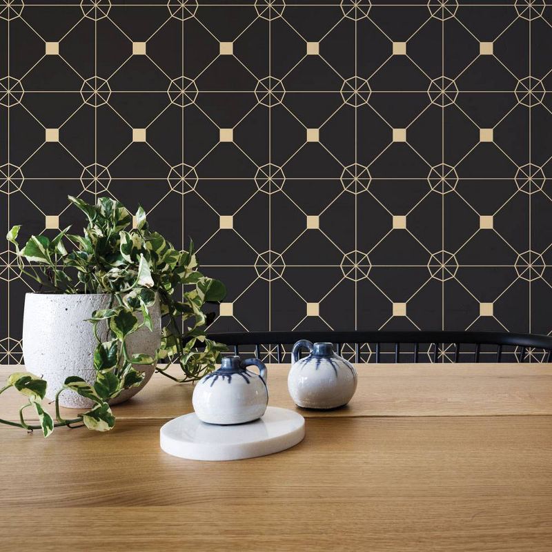 Tempaper Zodiac Noir Self-Adhesive Removable Wallpaper