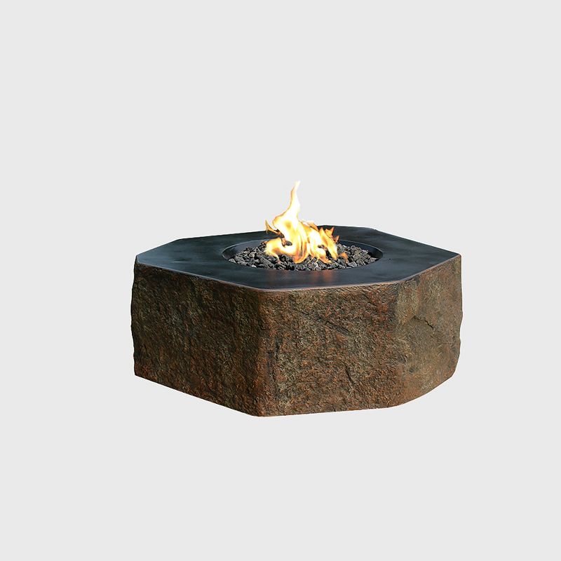 Columbia Glass Concrete Natural Gas Fire Table - Brown - Elementi