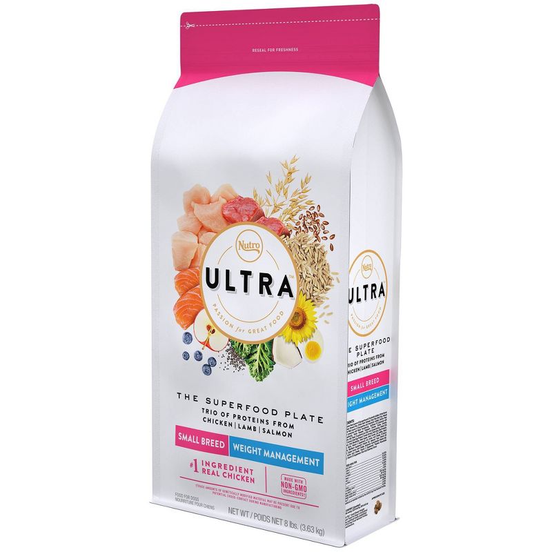 Nutro Ultra Trio Proteins from Chicken Small Breed Adult Weight Management Dry Dog Food - 8lb