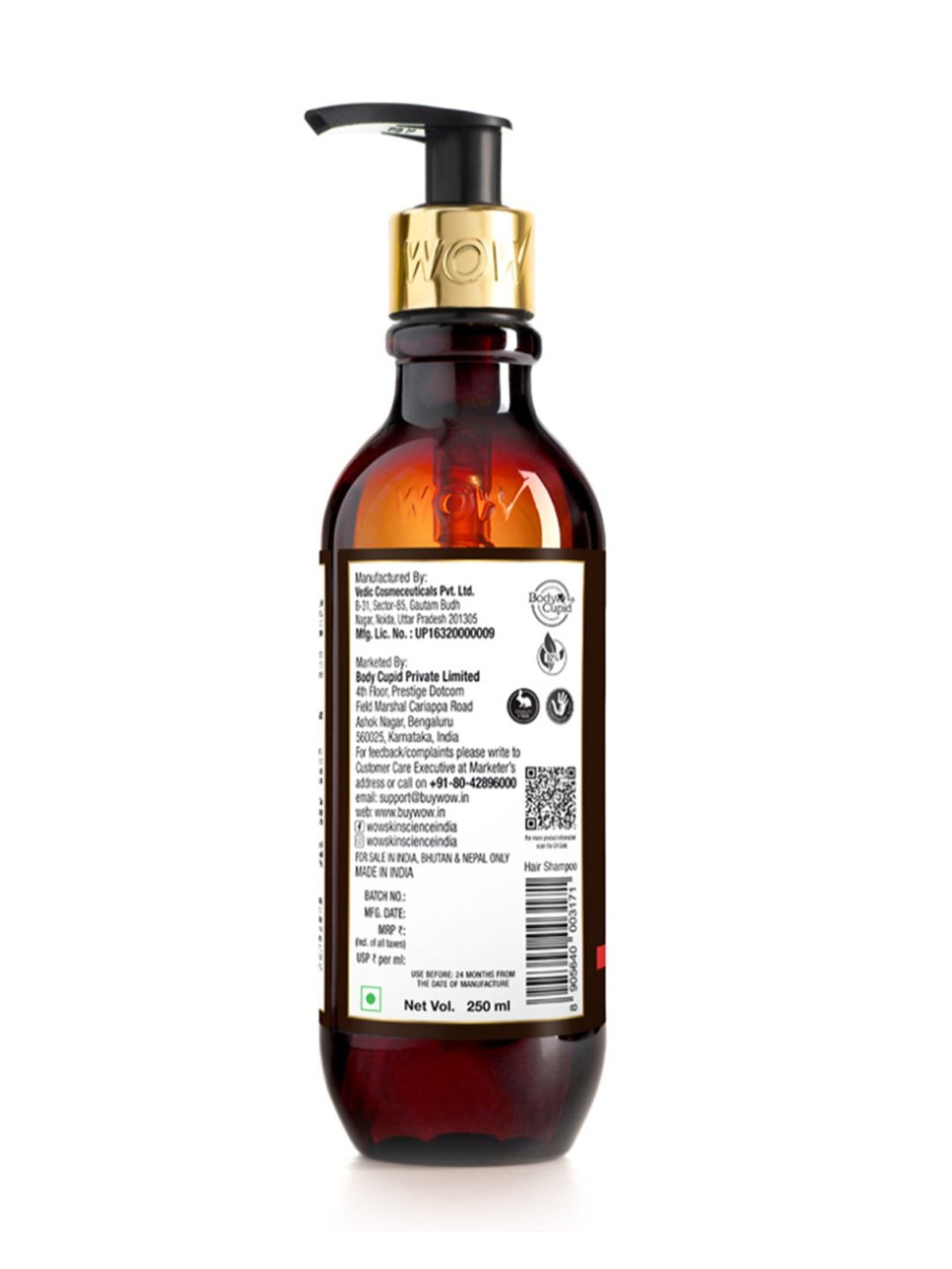 WOW Skin Science Rosemary with Biotin Shampoo - 250 ml