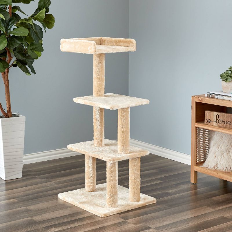 Two by Two Sycamore Cat Tower - Beige