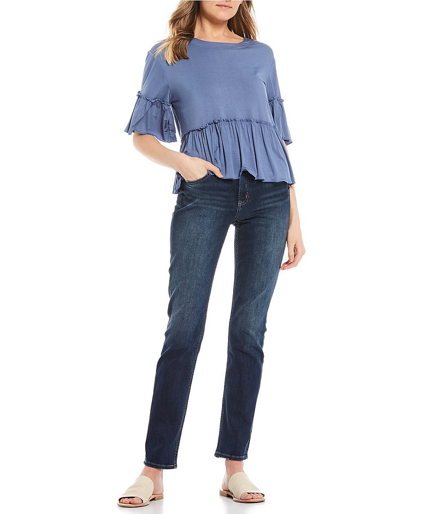 Originality Short Sleeve Boho Peplum Top