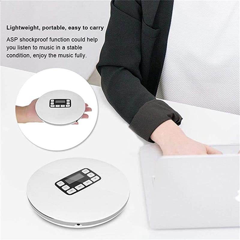 CD Player with Headphones, HOTT Personal CD Walkman Music Player with LCD Display, Skip Protection Shockproof Anti Scratch Function, Support CD, MP3 CD, CD-R, CD-RW Format - Black