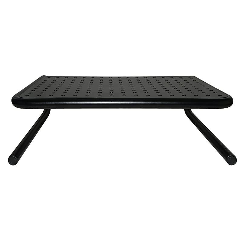 Metal Monitor Stand Easy Assemble Space Saving for Computer PC Monitor Laptop Cable Box DVD Player TV 14 in x 9 in x 45 in Black 11110