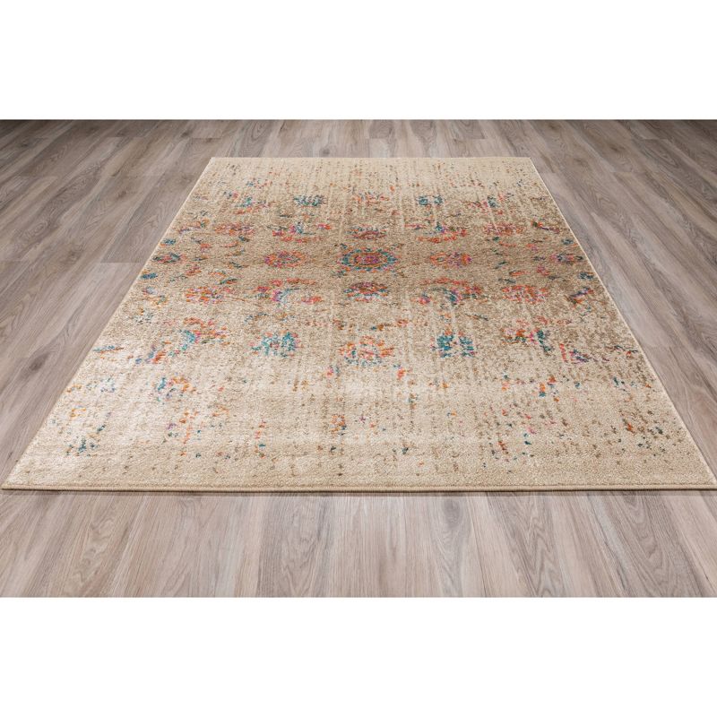 7'10"X10'8" Ivory Damask Woven Area Rug - Addison Rugs