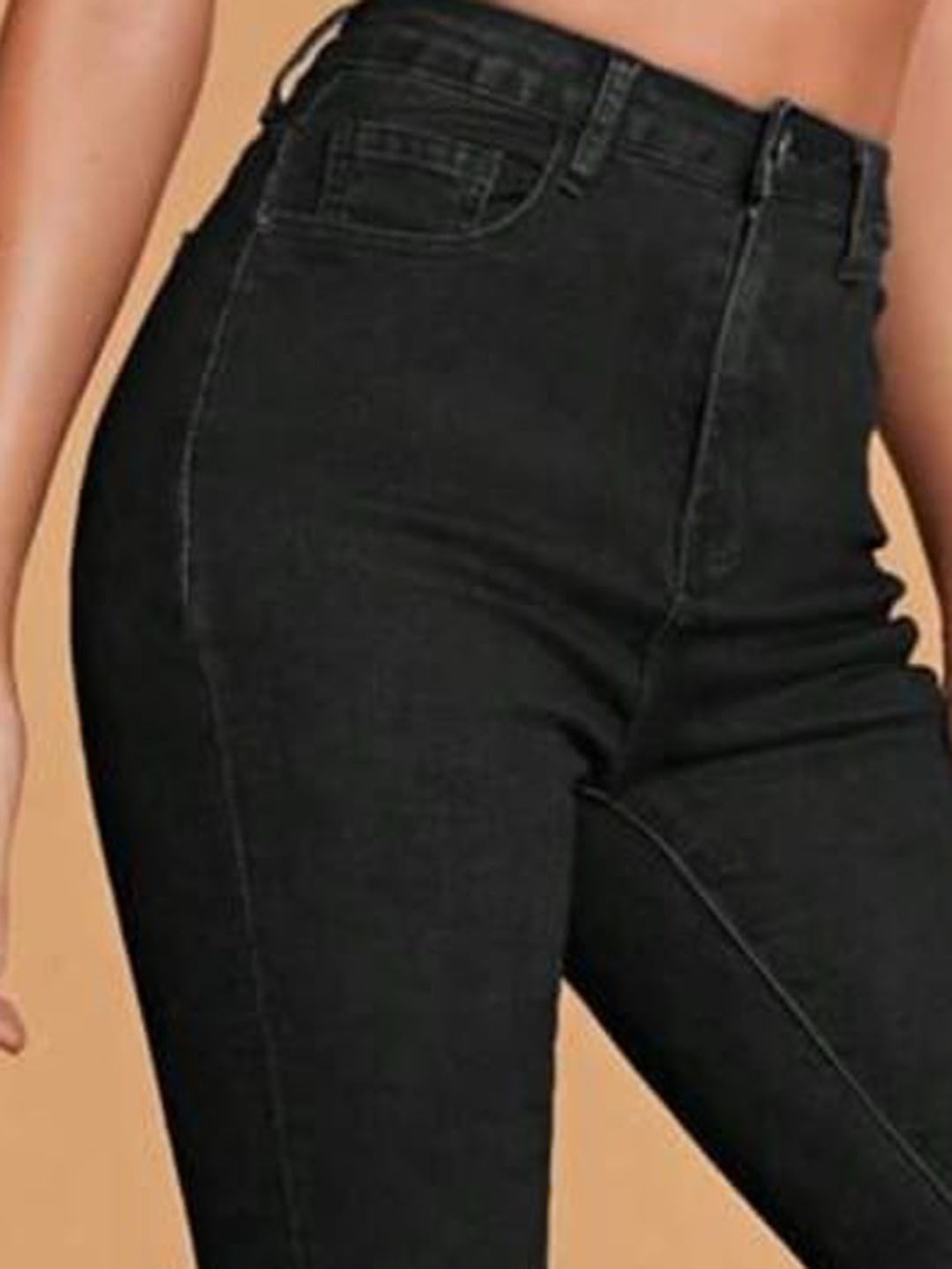 Broadstar Black Flared Fit High Rise Bootcut Jeans