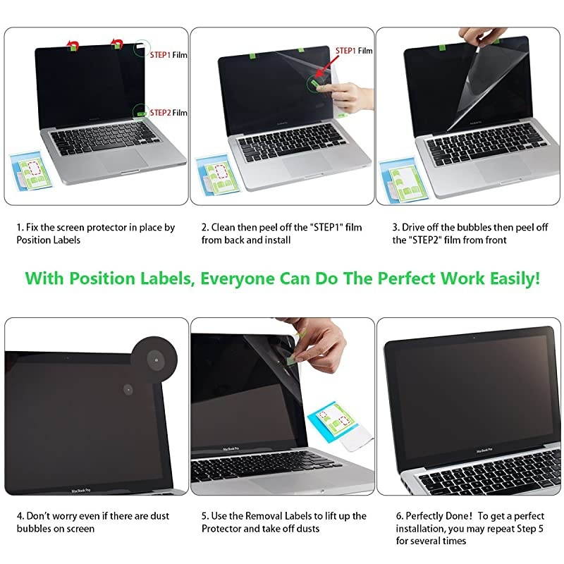 Clear Screen Protector for 12inch MacBook AntiScratch Hydrophobic Oleophobic Crystal HD Protective Film