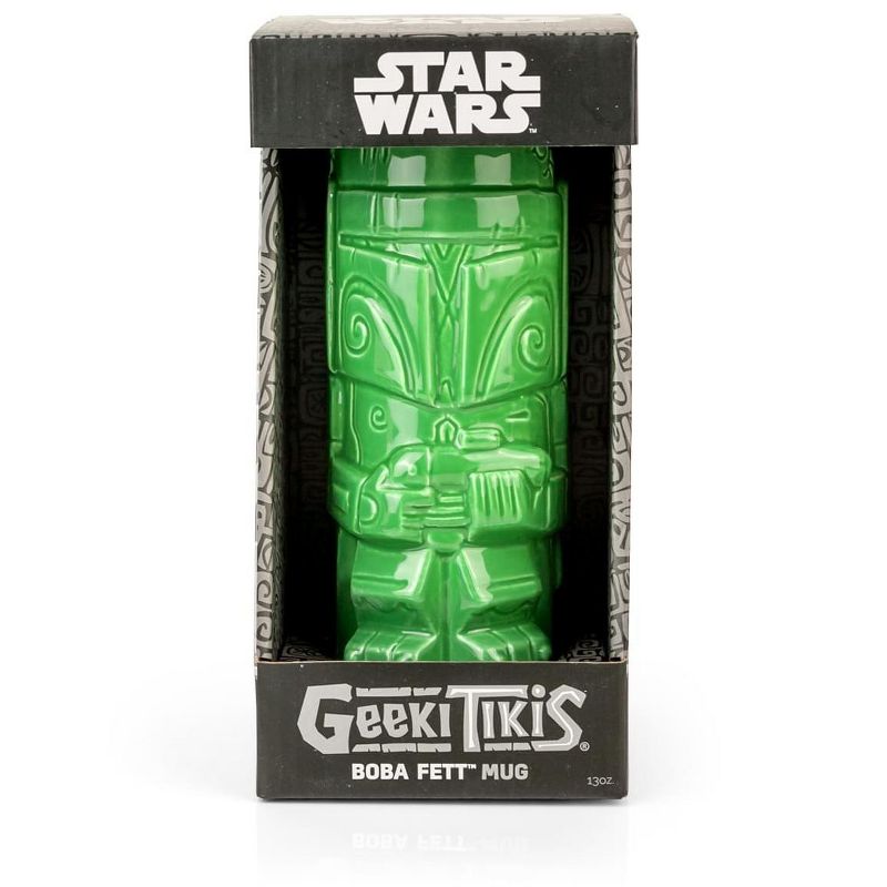 Beeline Creative Geeki Tikis Star Wars Boba Fett Mug | Ceramic Tiki Style Cup | Holds 13 Ounces