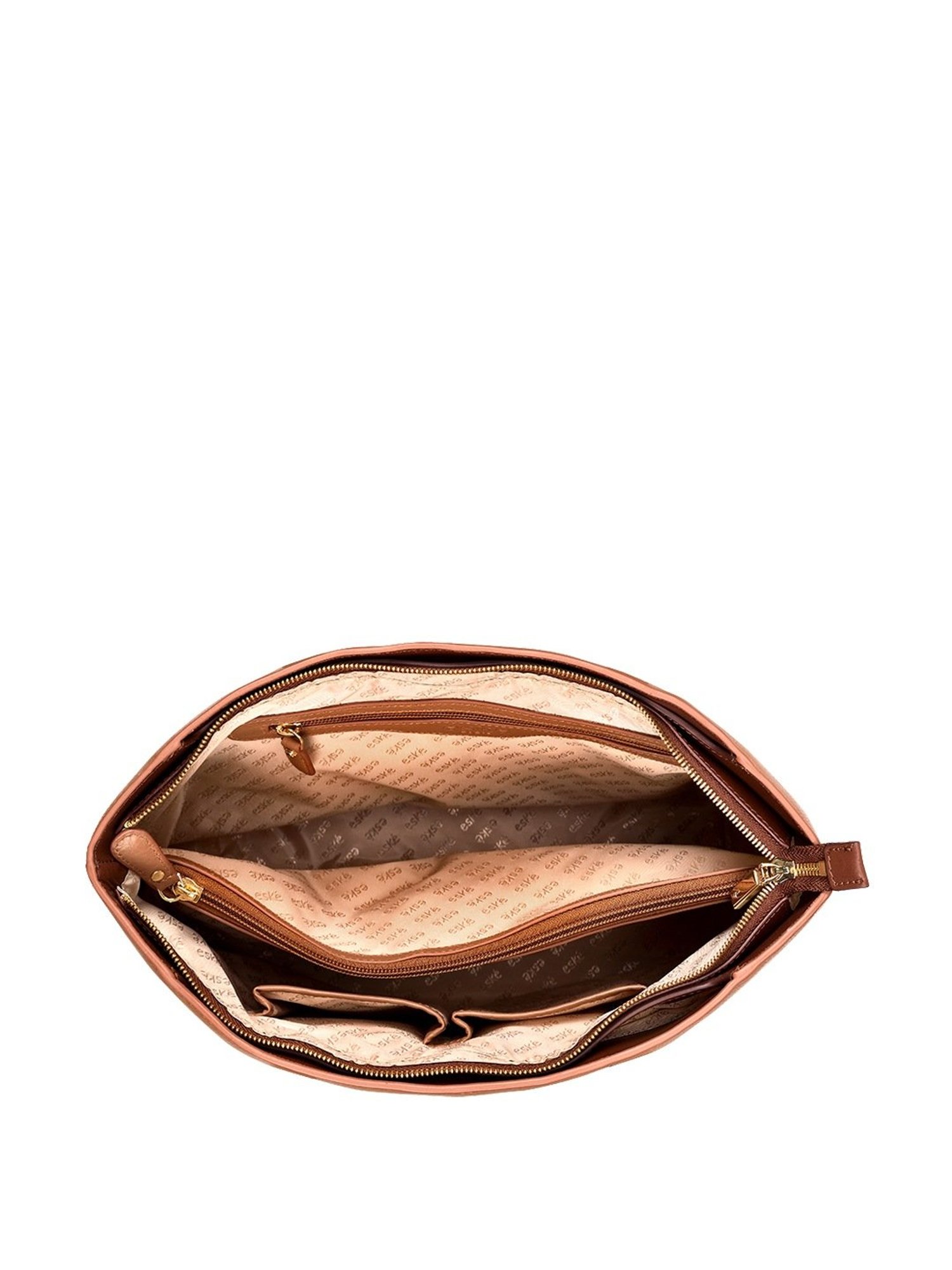 Eske Vesta Tan Solid Medium Shoulder Handbag