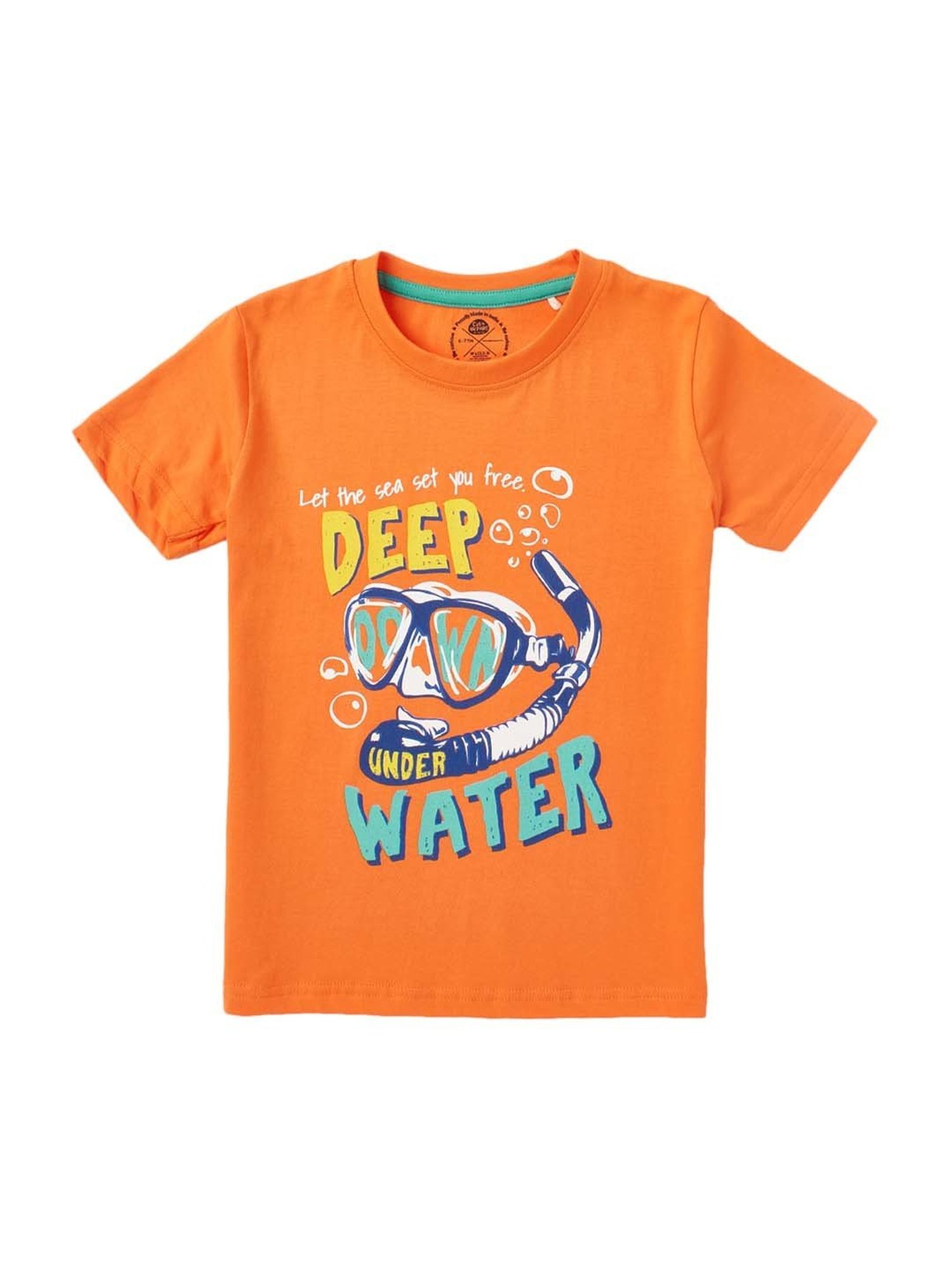 Cub McPaws Kids Multicolor Cotton Printed T-Shirt (Pack of 3)