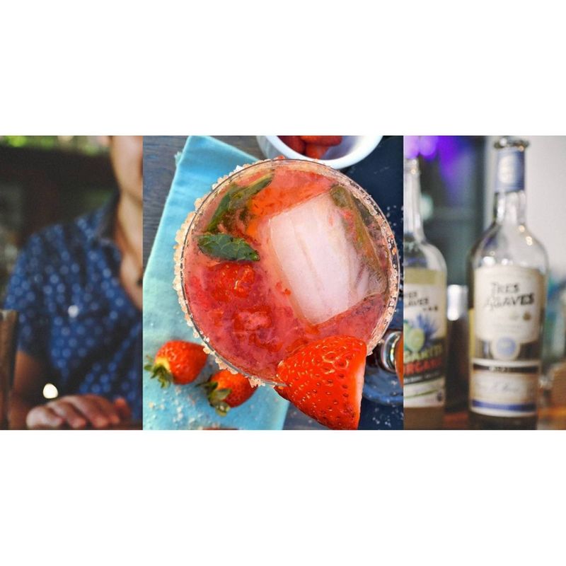 Tres Agaves Organic Strawberry Margarita Mix - 1L Bottle