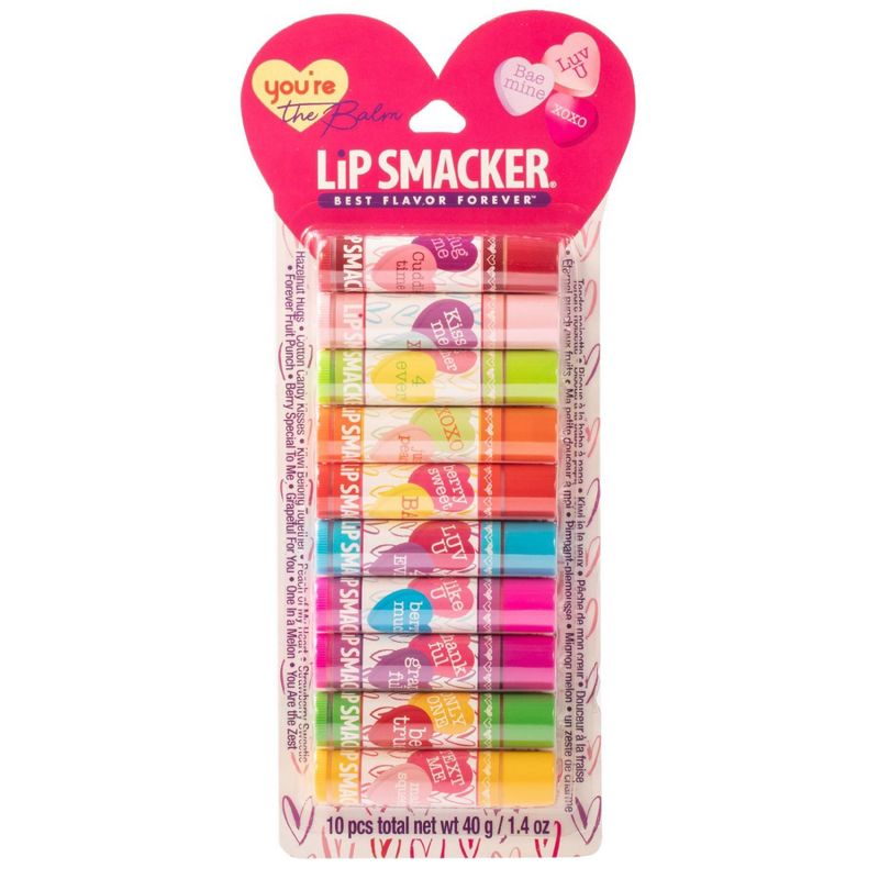 Lip Smacker Best Flavor Forever V-Day You're The Balm Party Pack Lip Balm - Pink - 10pc/0.14oz