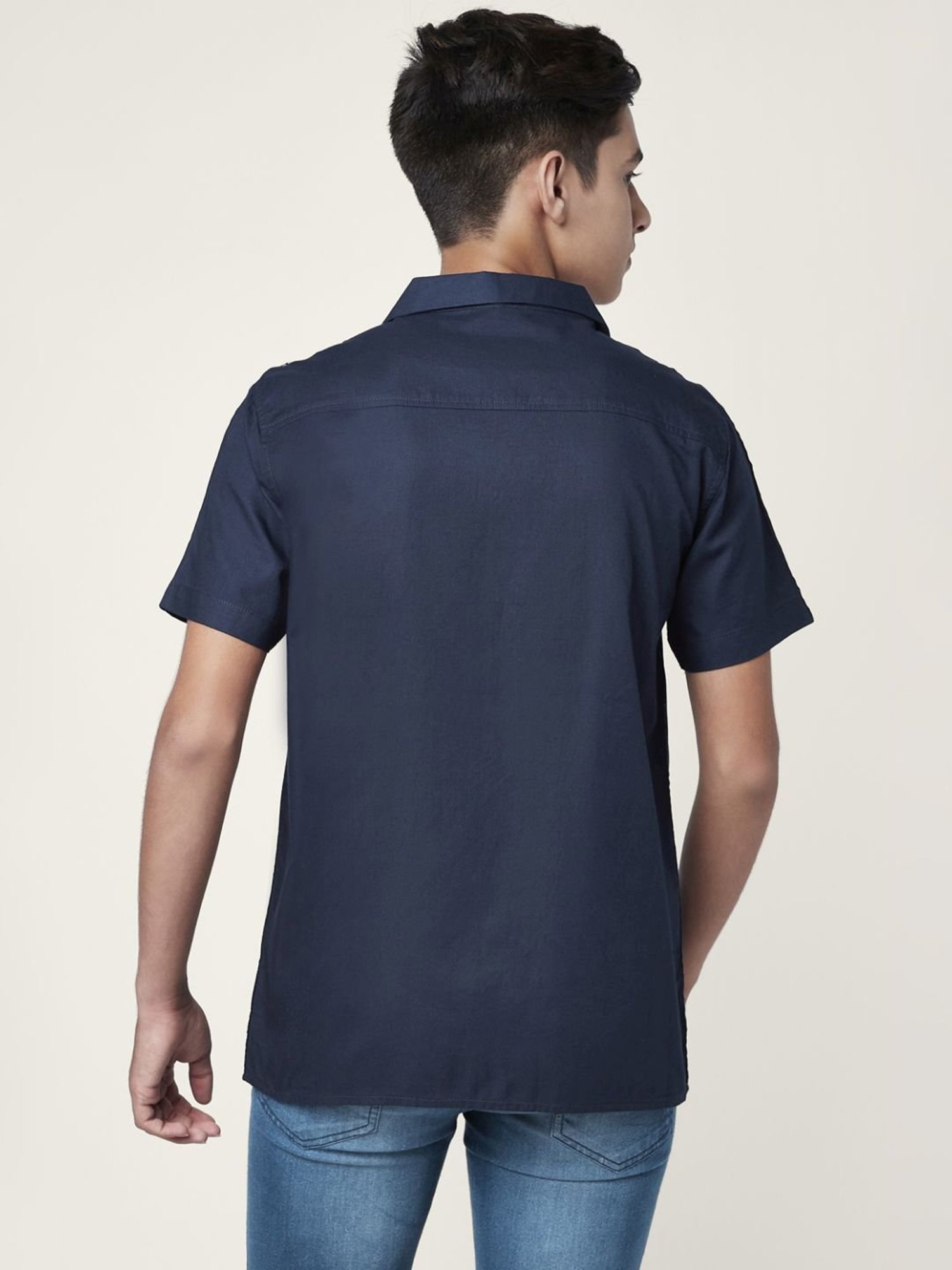 Coolsters by Pantaloons Kids Navy Cotton Printed Shirt