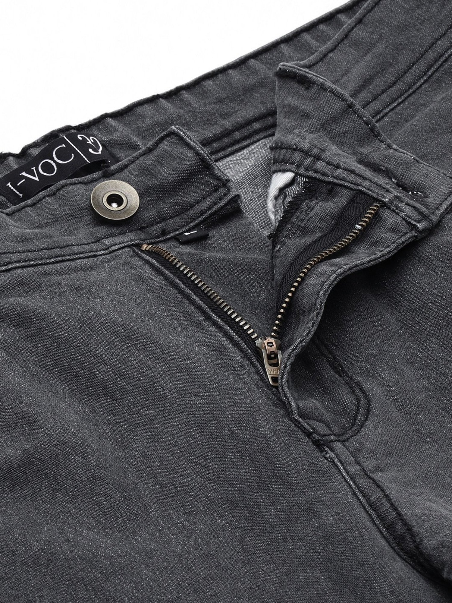 IVOC Charcoal Lightly Washed Boot Cut Jeans