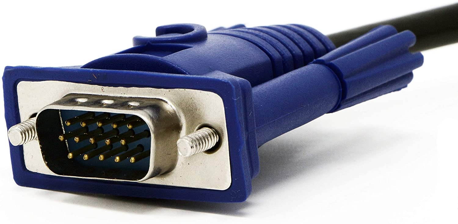 Tupavco TP121 - VGA Cable 100ft - Computer/Monitor/Projector/PC/TV Cord 15 PIN 100 Feet Long Video Cord
