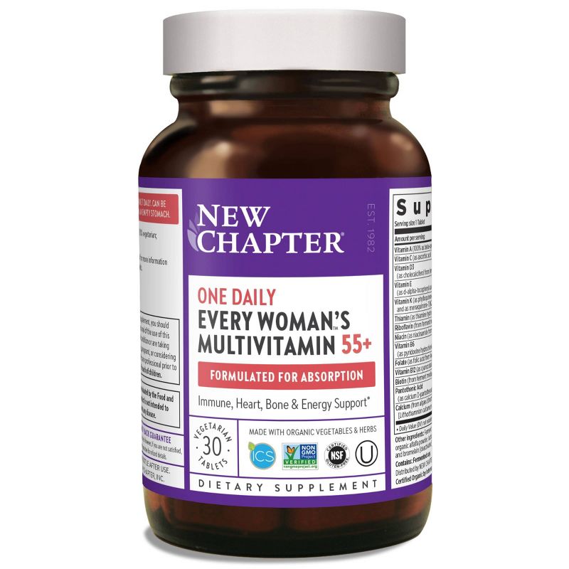 New Chapter Women's 55+ One Daily Multivitamin Tablets - 30ct