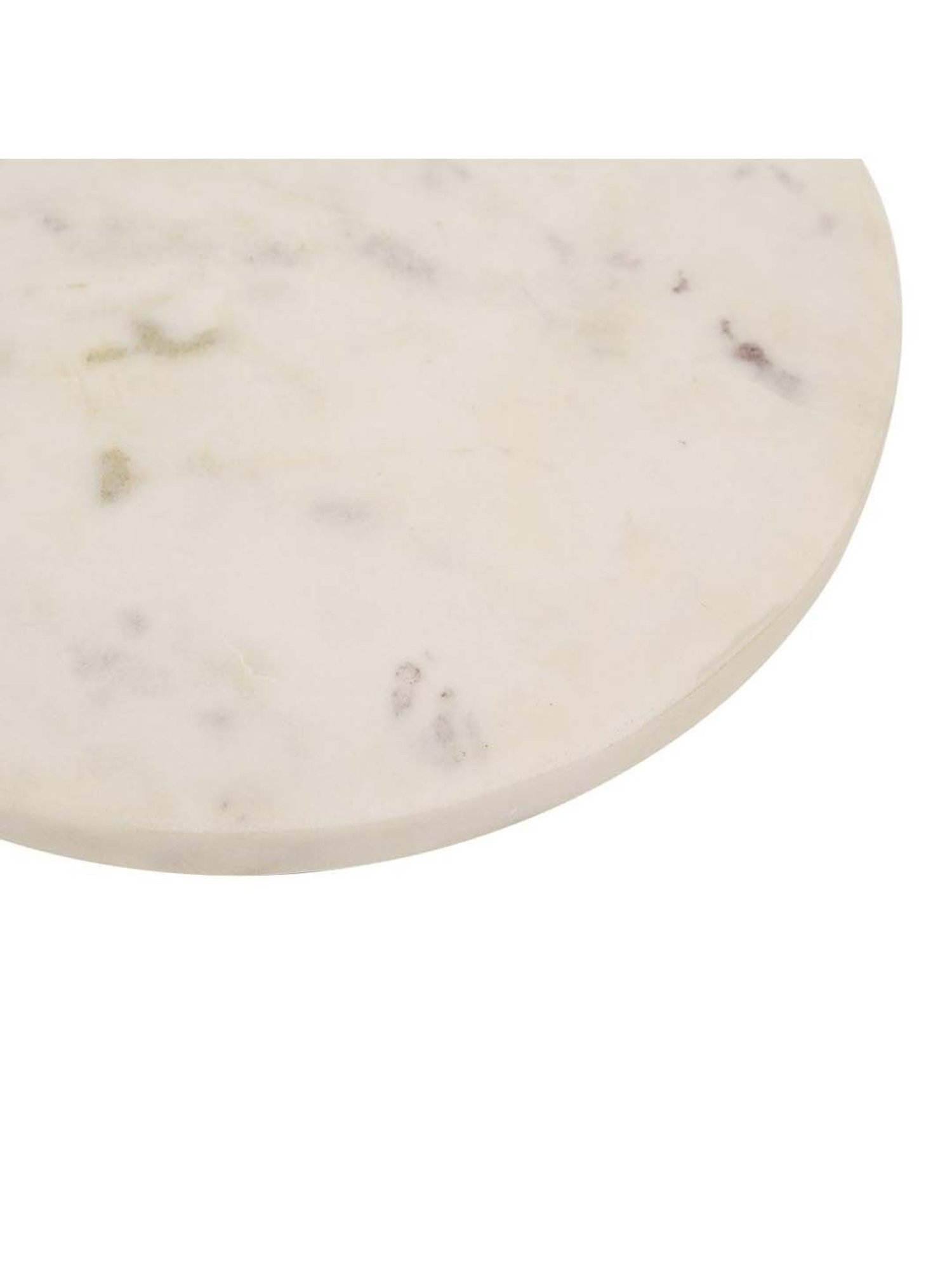 Home4U 'Elvira' White & Golden Marble Cake Stand - Set of 1