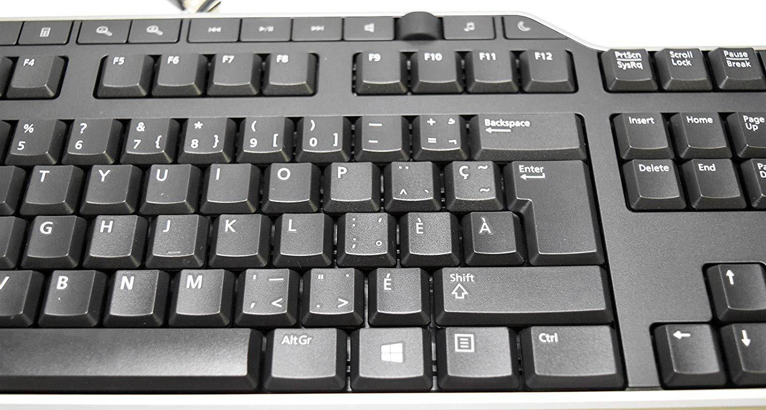 New FT3FT Genuine OEM KB522 Canadian Multilingual Desktop USB Keyboard Number Pad w/"Scarlet KB" Palm rest KB522-BK-CAN-MU Black Silver Multimedia Volume Dial Hotkey Clavier 5397063800803 884116208150