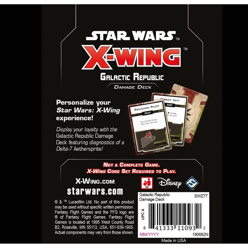 Star Wars X-Wing Game 2nd Edition: Galactic Republic Damage Deck