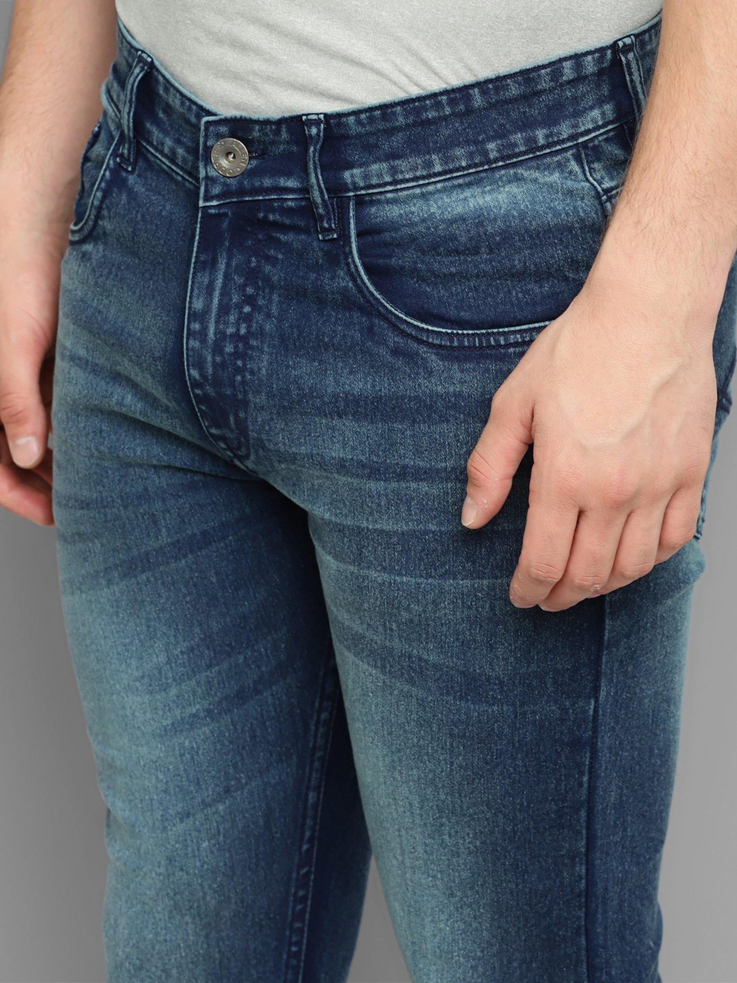 Allen cooper Blue Regular Fit Jeans