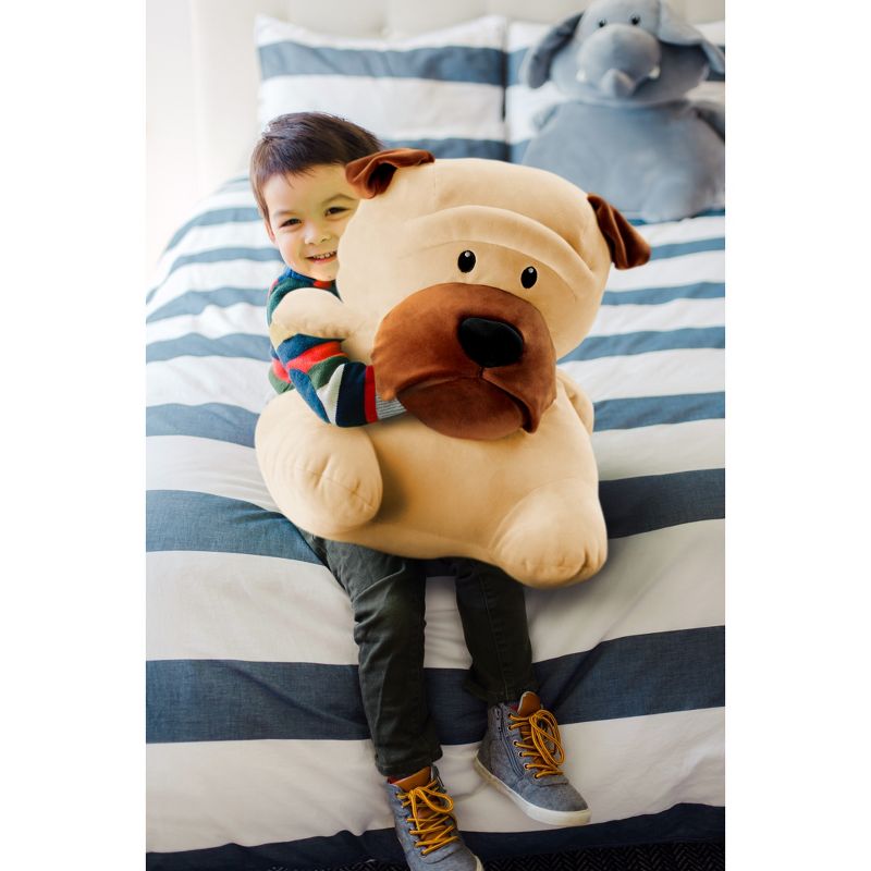 Animal Adventure Squeeze with Love Jumbo Stud Muffin Bulldog 20.5" seated Stuffed Animal