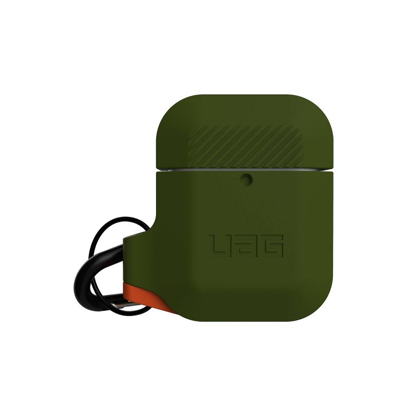 Urban Armor Gear (UAG) Apple Airpods (1st/2nd Gen) Silicone Case - Olive Drab/Orange