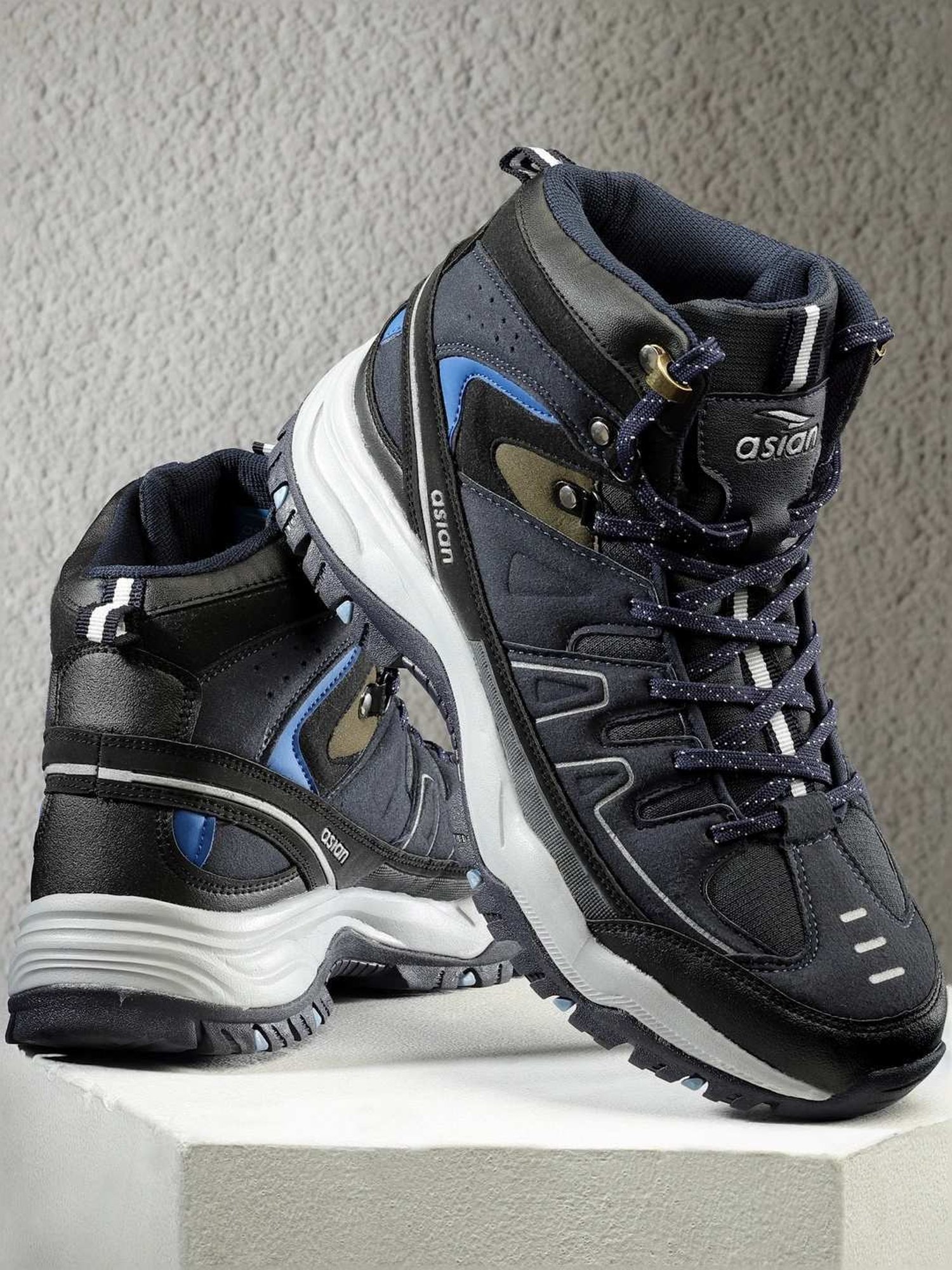 Asian Men's Navy Outdoor Shoes