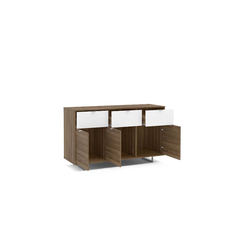 53" Hamilton Sideboard Walnut and White - Chique