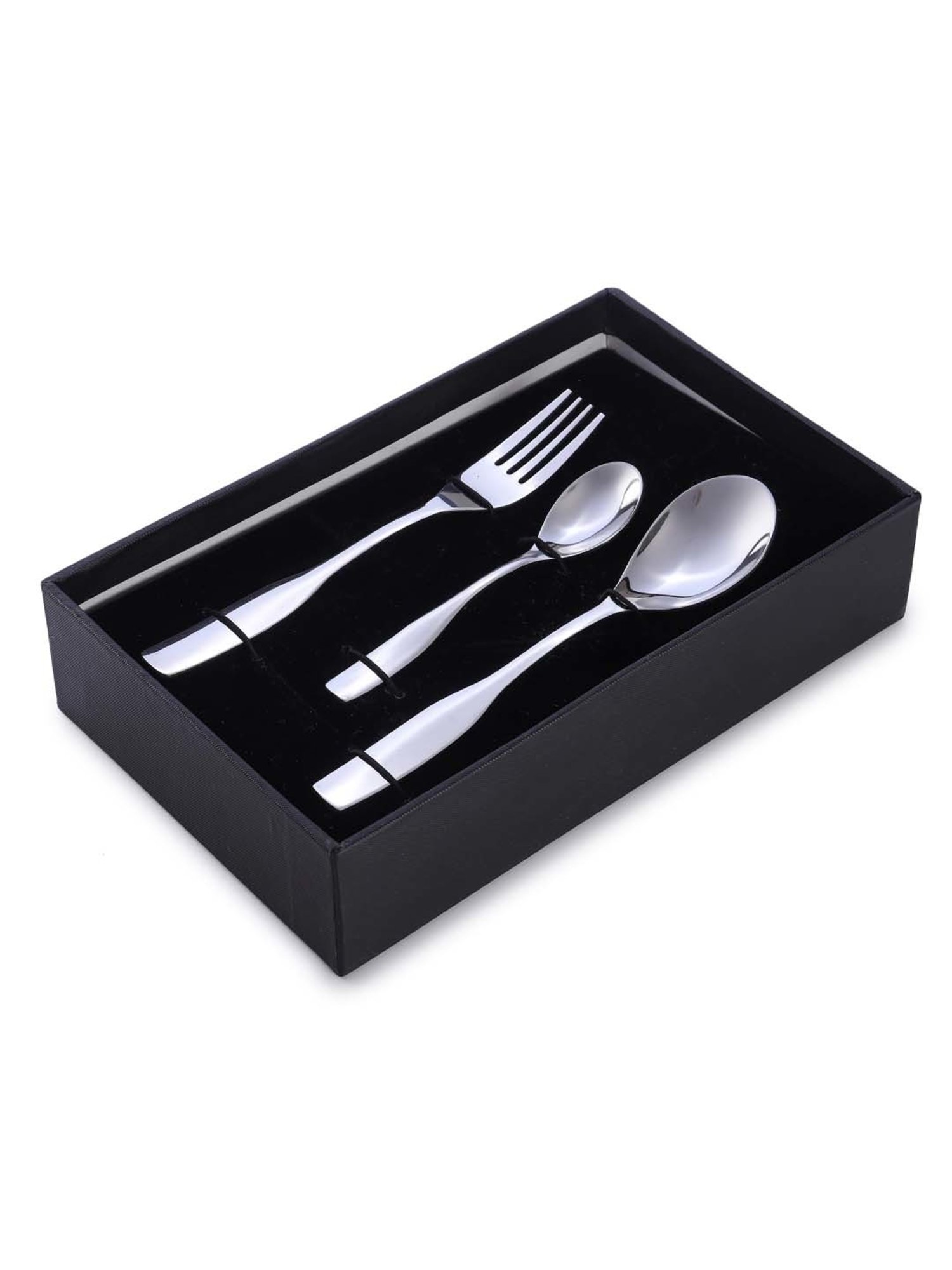 FnS Belle Silver Stainless Steel Cutlery - Set of 18