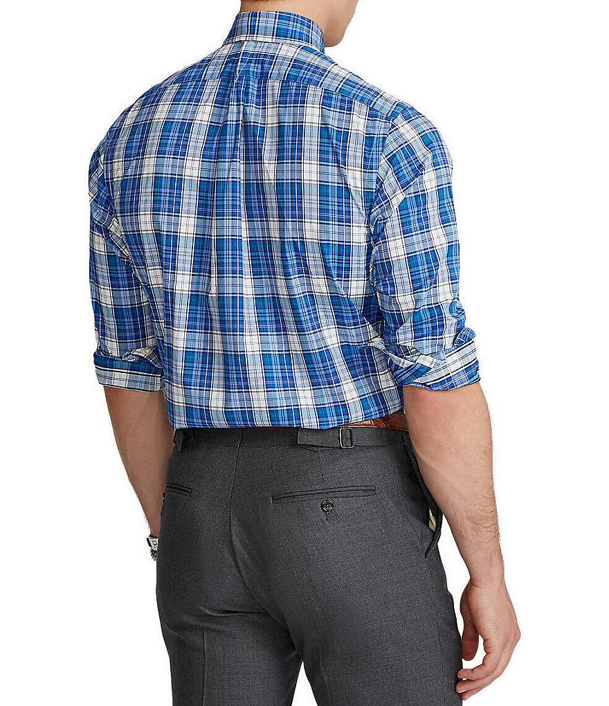 Polo Ralph Lauren Big & Tall Plaid Performance Stretch Long-Sleeve Woven Shirt