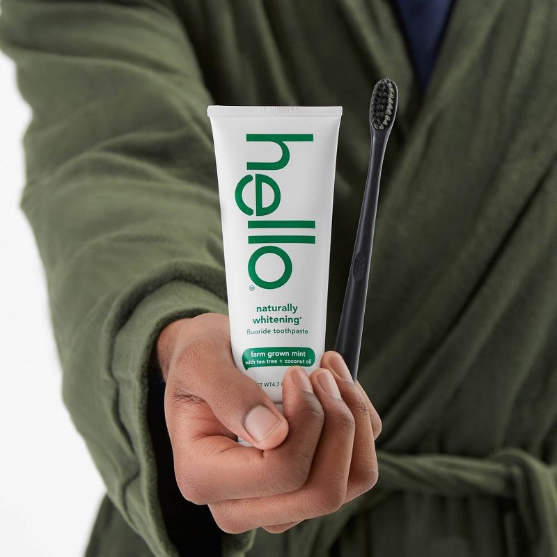 hello Naturally Whitening Fluoride Toothpaste , sls Free and Vegan , 4.7oz