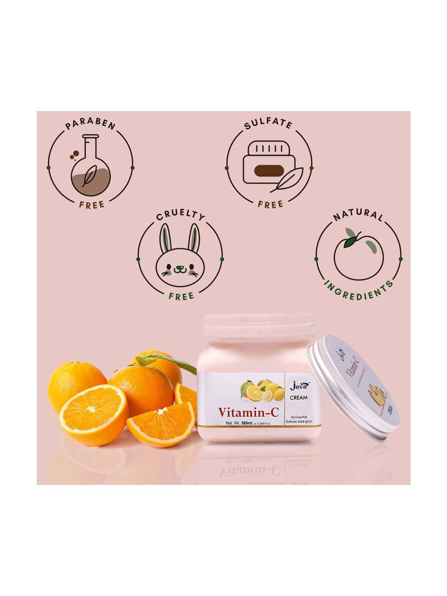 Vitamin C Day Cream with Hyalouronic Acid & Spf 15 - 380 ml