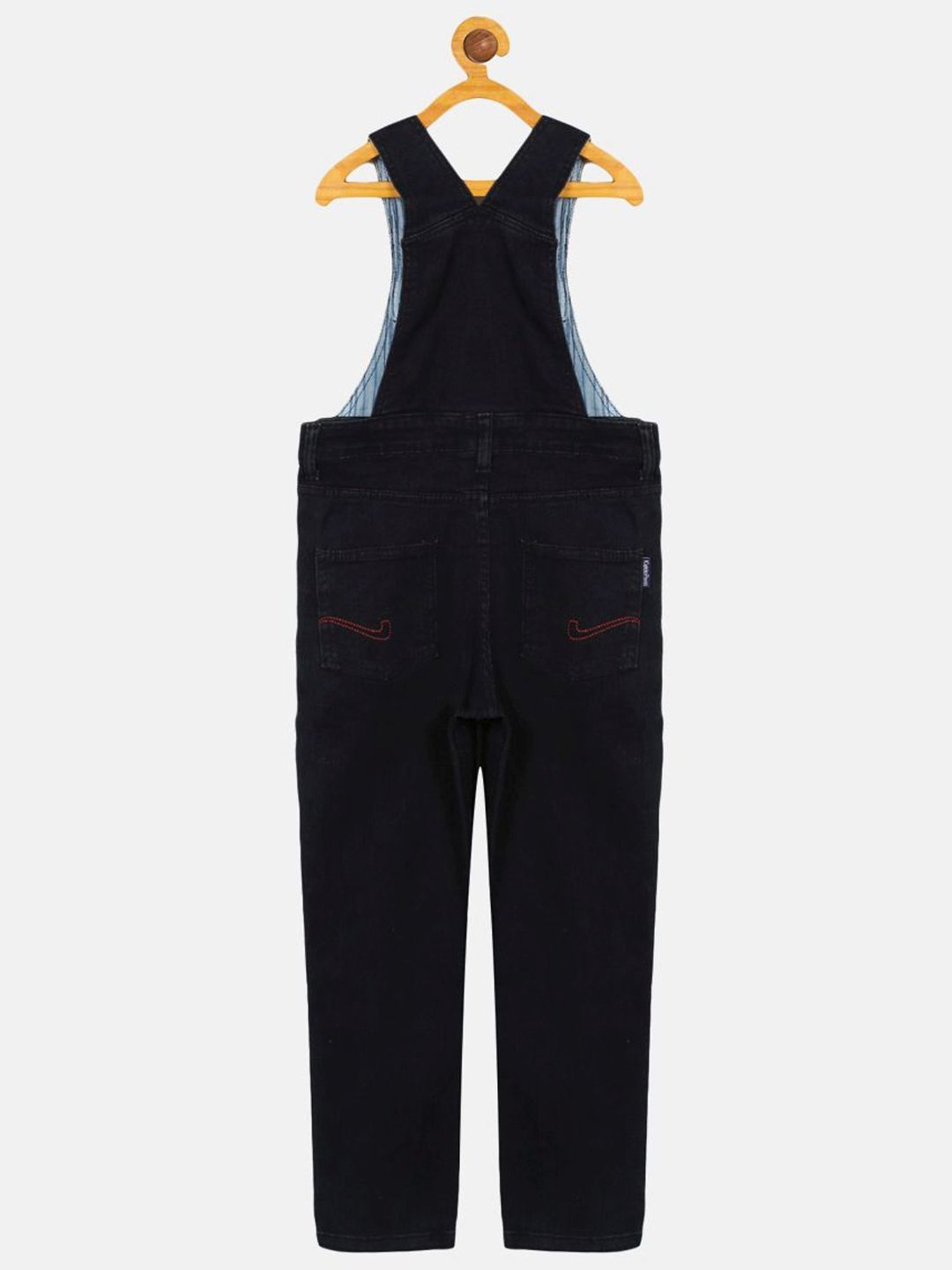 Kiddopanti Kids Blue Solid Dungaree