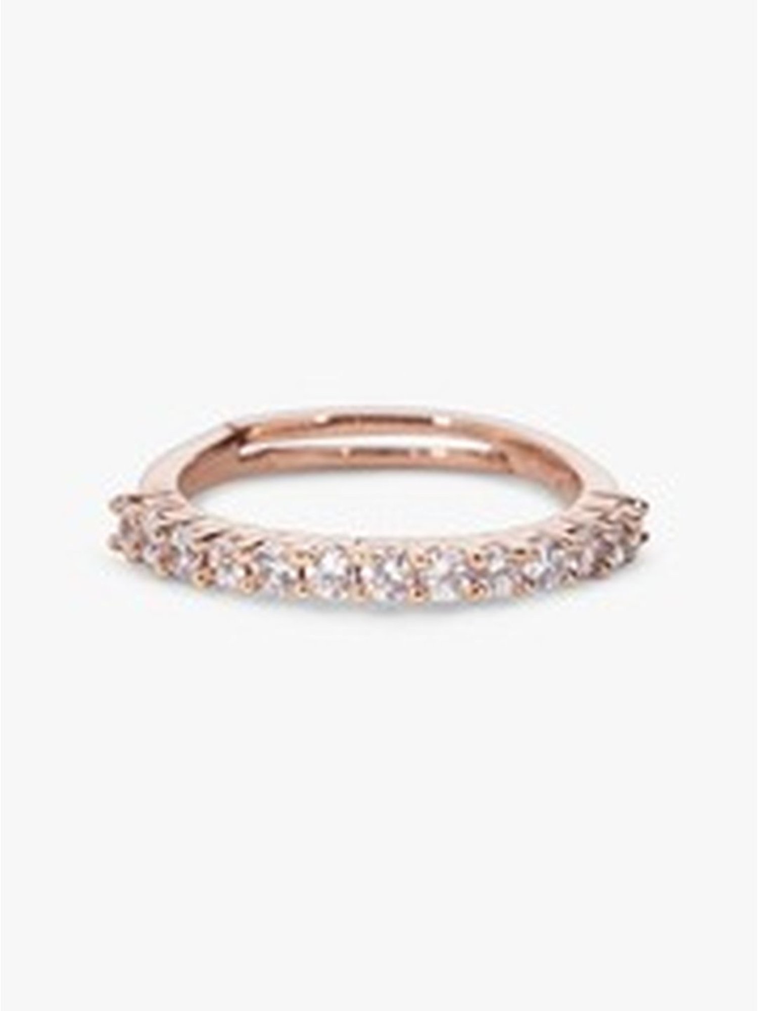March by FableStreet 92.5 Sterling Silver Rose Gold Half Eternity Ring for Women