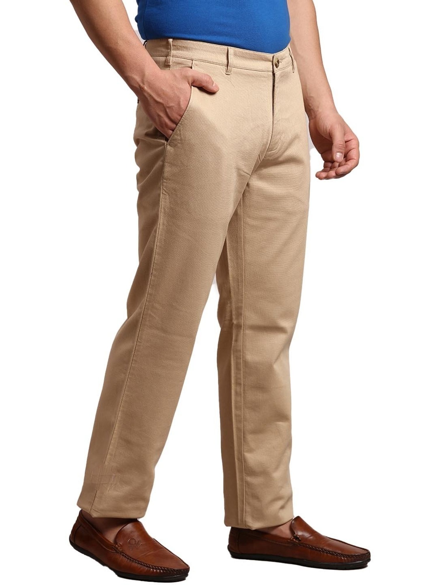 ColorPlus Brown  Regular Fit Trousers