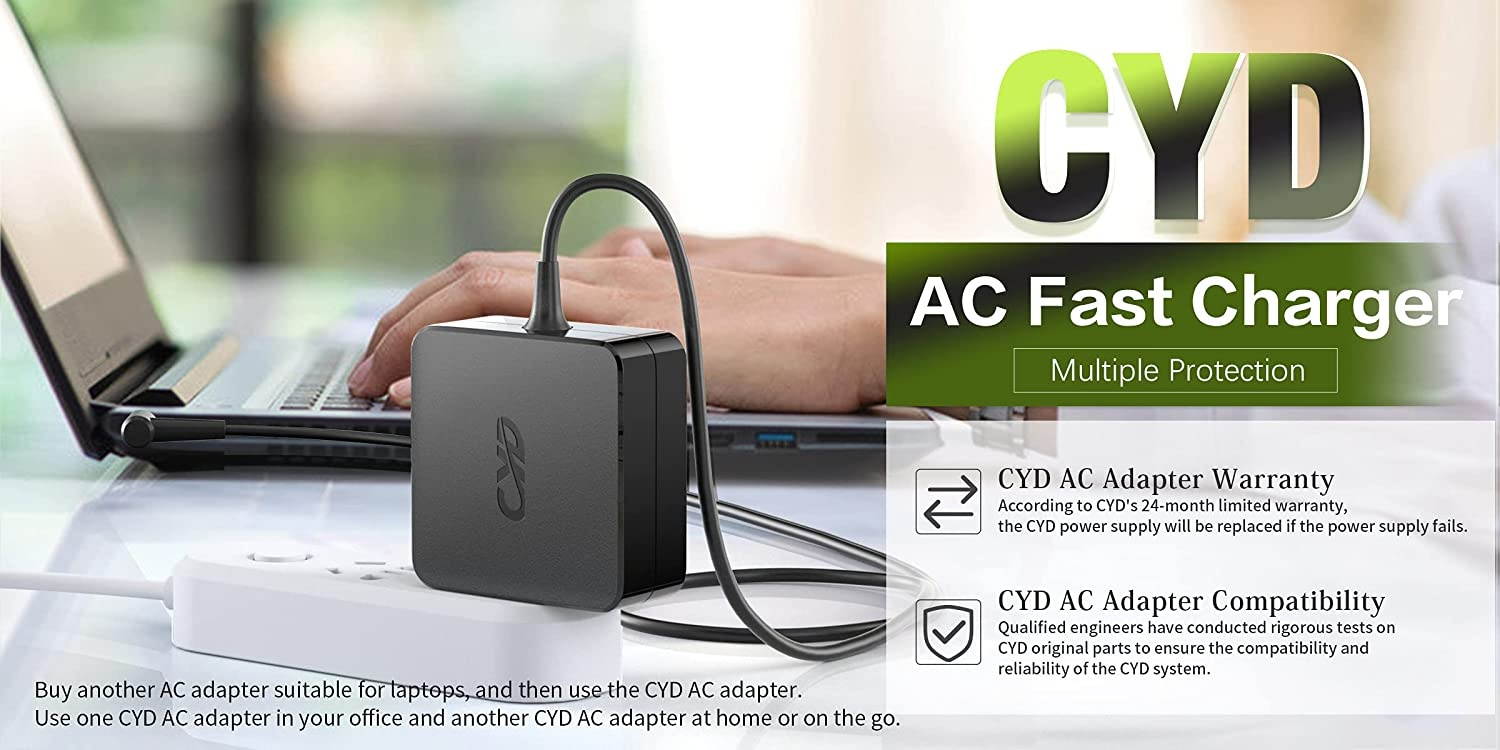 CYD 45W 19.5V 2.31A Laptop Power Cord Compatible for HP Spectre Charger 741727-001 740015-001 740015-002 740015-003 15-BS000 17-BS000 15-bs168cl 15-bs010ds 15-bs013dx 15-bs060wm 15-bs192od