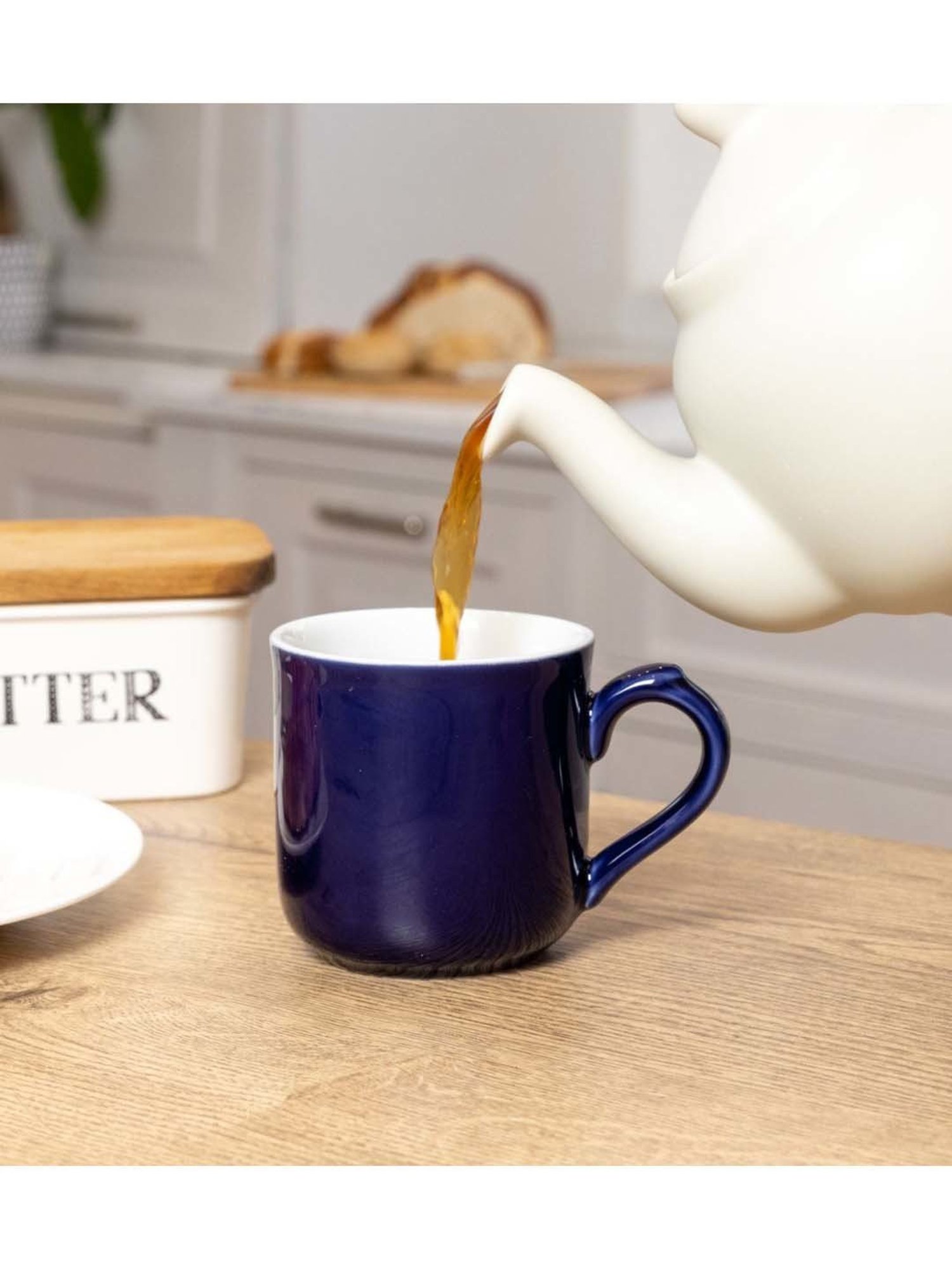 London Pottery Farmhouse Sky Blue Stoneware Tagged Mug (0.25 L)