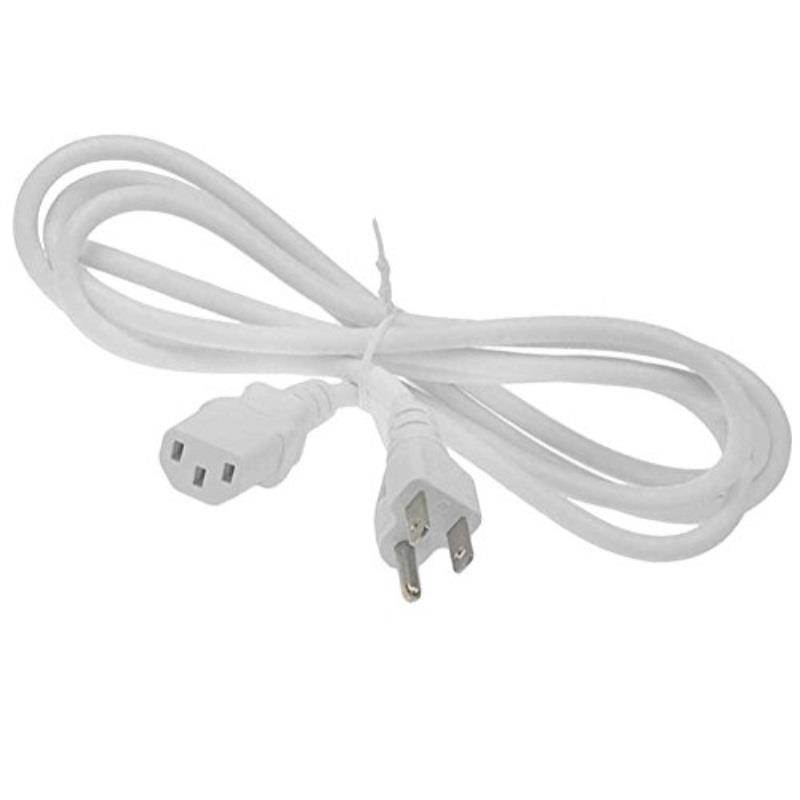 SF Cable, 1 ft 18 AWG Universal Power Cord (IEC320 C13 to NEMA 5-15P) White Color
