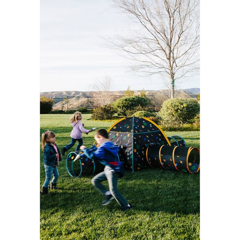 Pacific Play Tents Kids Glow In The Dark Galaxy Junction Play Tent And Tunnel Combo