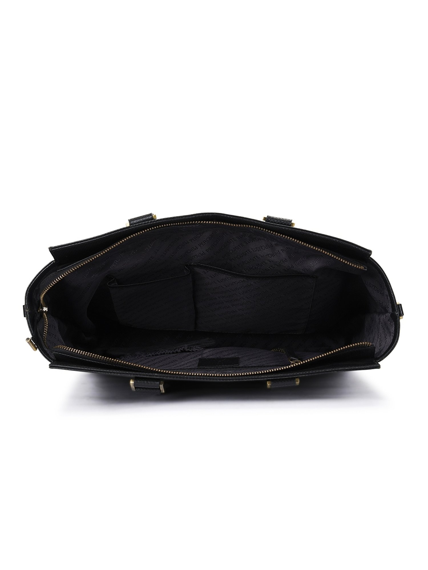 PERQUISITE THE GRACE Black Solid Medium Tote Handbag