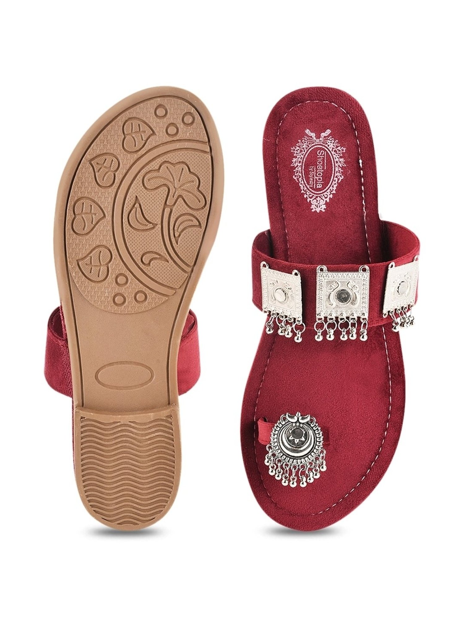 Shoetopia Women's Cherry Toe Ring Sandals