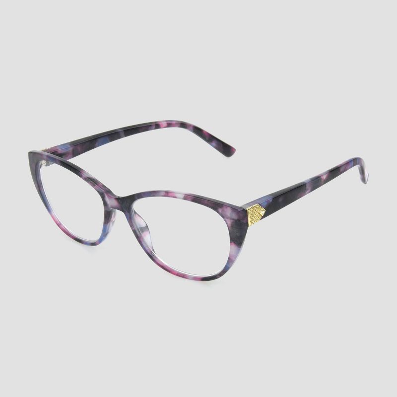Women's Cateye Blue Light Filtering Glasses - A New Day™ Black/Pink