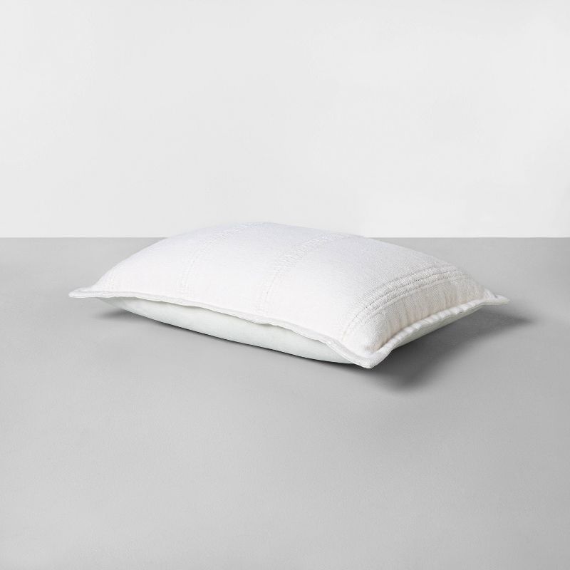 14" x 20" Textured Stripe Lumbar Pillow Sour Cream - Hearth & Hand™ with Magnolia