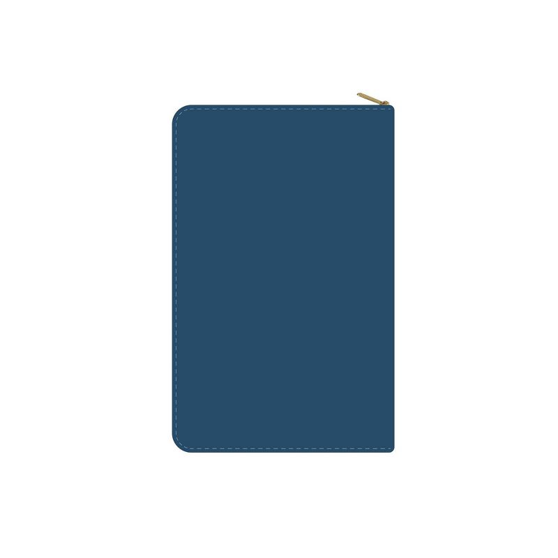 2021 Planner 5" x 8" Faux Leather Weekly/Monthly Bookbound Zip Closure Navy - Day Designer