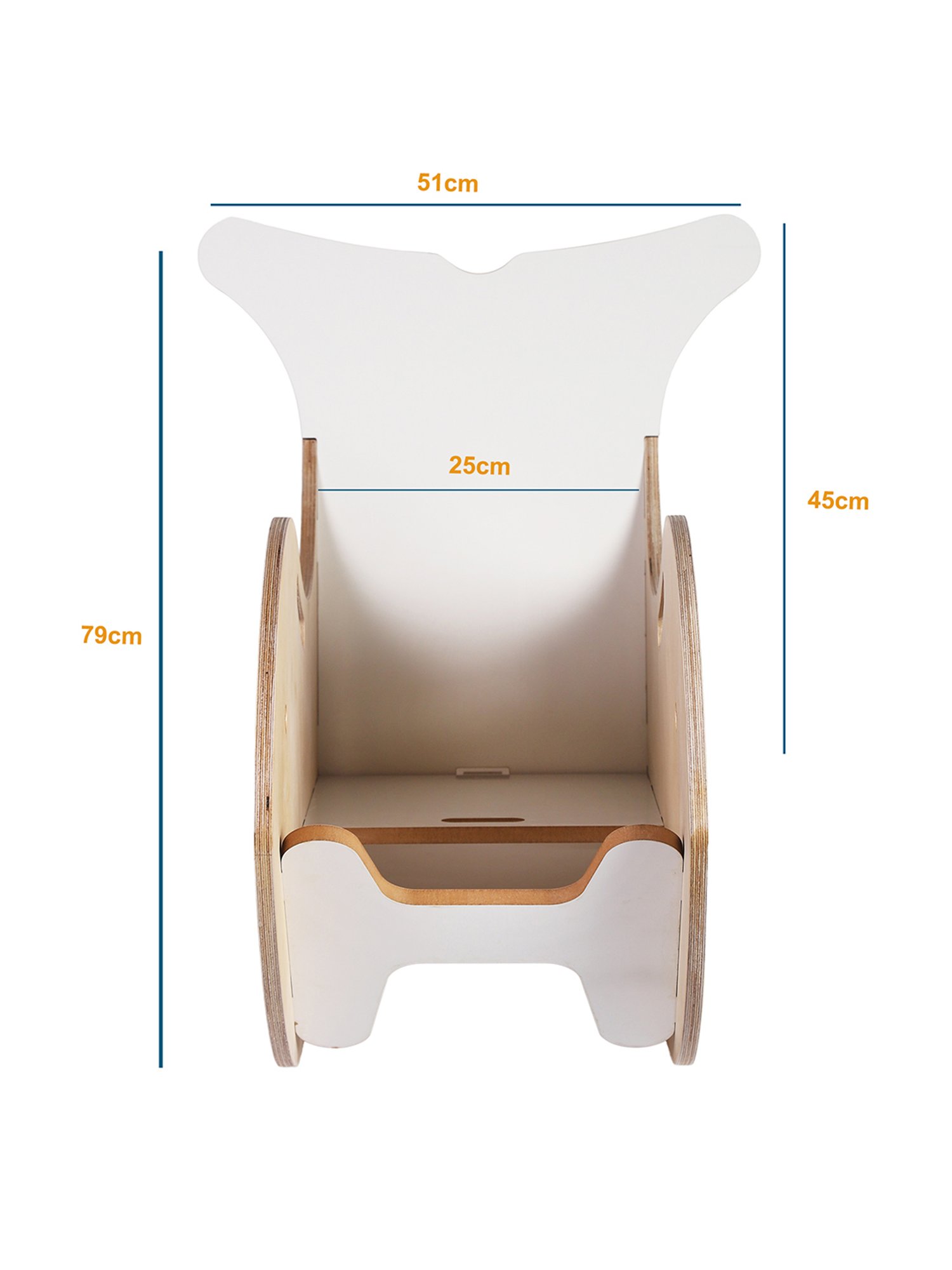 Kiddery Brown Montessori Inspired Whale Rocking Chair for Kids (Age 3-8 Years)