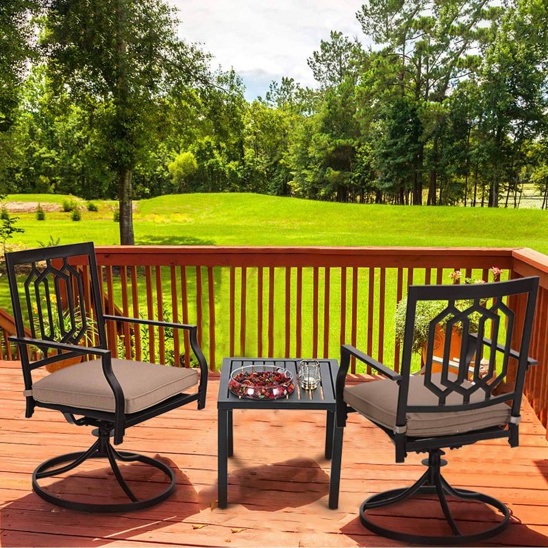 Circi 5pc Outdoor Dining Set - Black and Charcoal - CosmoLiving by Cosmoplitan