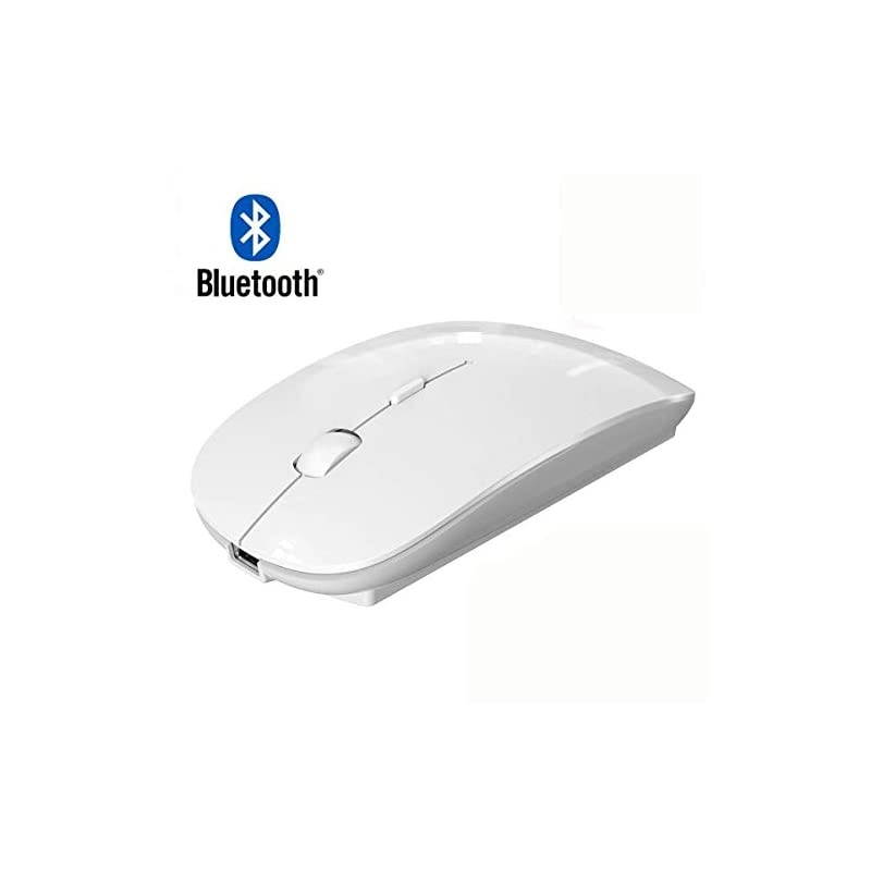 Mouse,Rechargeable Wireless Mouse for MacBook Pro,Wireless Mouse for MacBook Air Laptop PC Computer (White)