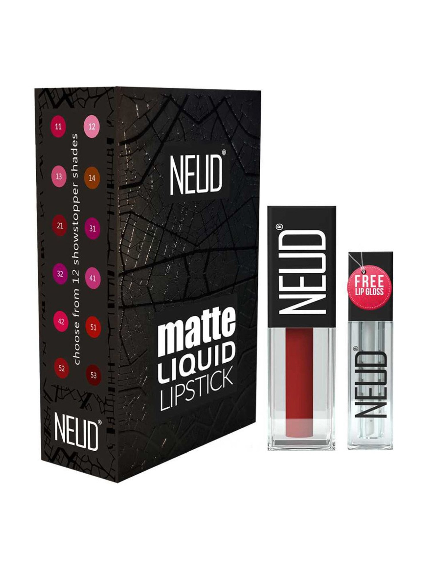 Neud Matte Liquid Lipstick Combo Supple Candy & Perfect Pout with Two Lip Gloss Free