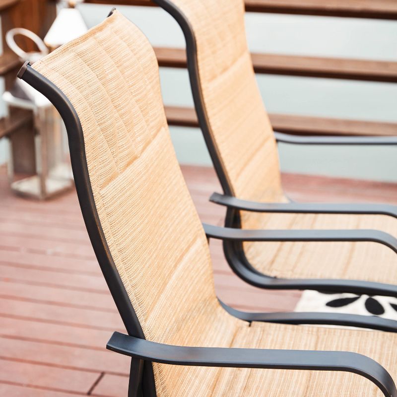 7pc Steel Patio Dining Sets Cream - Lokatse